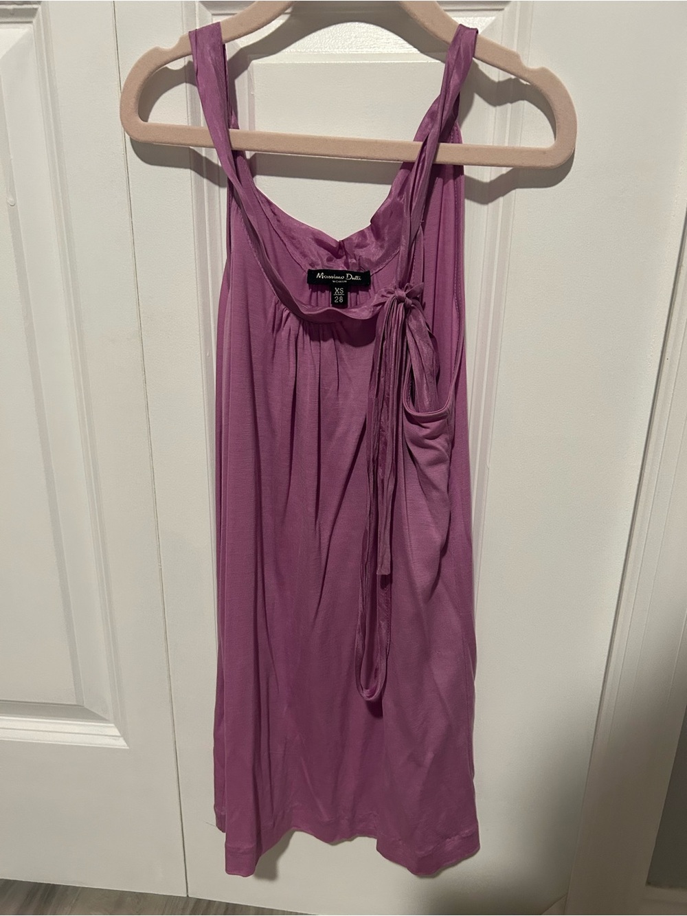 Massimo Dutti Mauve Sleeveless Tank with Side Tie